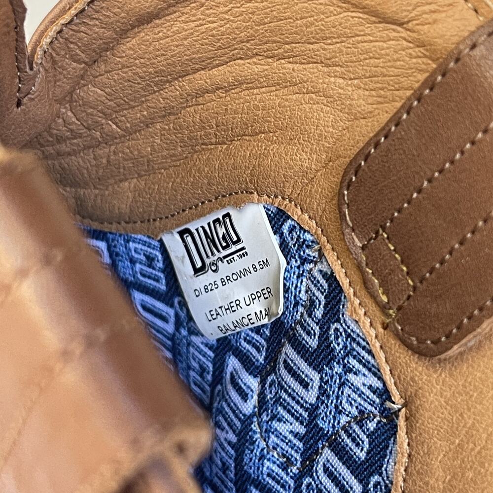 Dingo Seguaro Round Toe Cowboy Booties‎ Womens Brown Casual Boots Size 8.5 - Picture 10 of 15